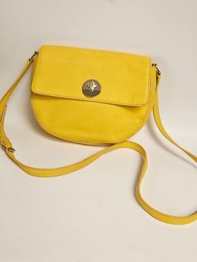 Talbots Leather Yellow Crossbody Bag